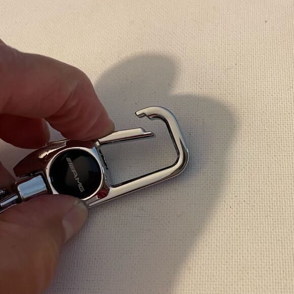 AMG Logo Key Fob Keychain in Metal NWT - Picture 3 of 5
